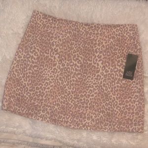 WILD FABLE CHEETAH PRINT MINI SKIRT SZ 14